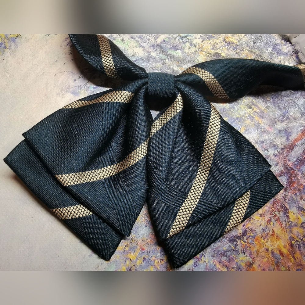 Green and Gold Bow Tie for Uniforms